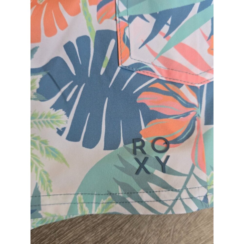 Roxy Womens Tropical Print Swim Trunks Style Shorts M Polyester/Spandex Blend - Picture 5 of 8
